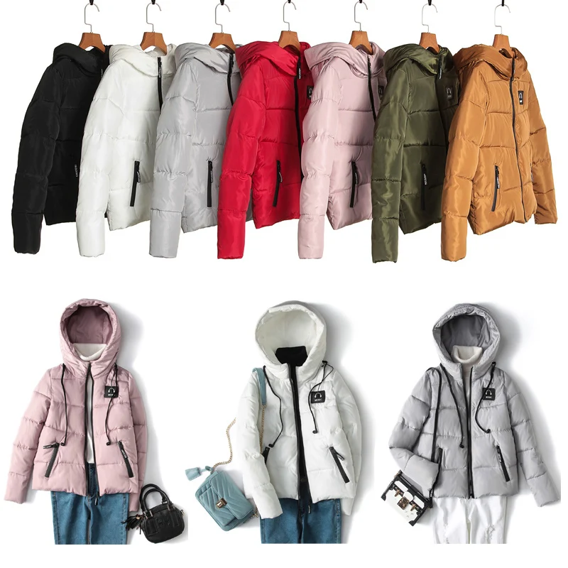 Для женщин Зимняя парка 2017 с капюшоном куртка хлопковой подкладкой для девочек
