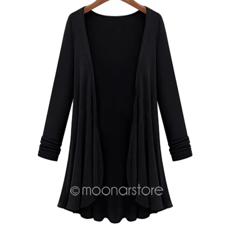 Мода 2018 женский кардиган повседневное Вязаное пончо плюс размер пальто женские