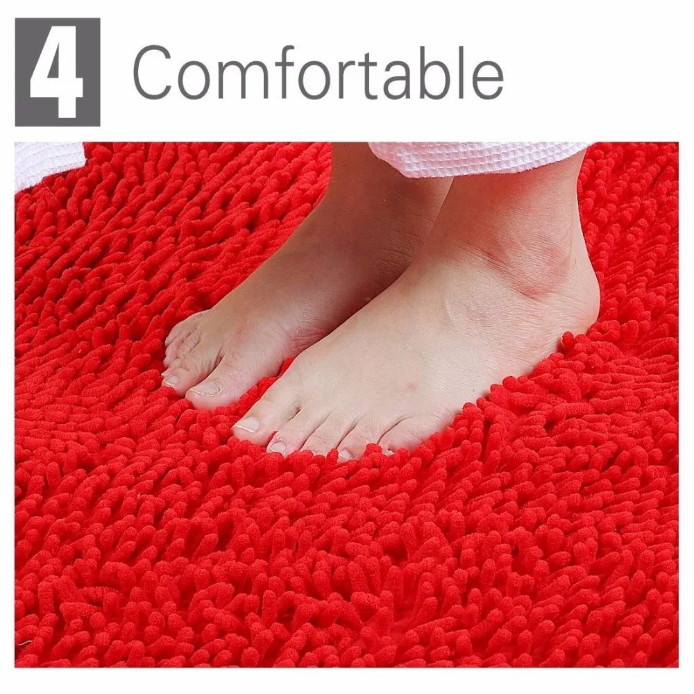 Коврик для ванной нескользящие шенилл душ впитывающие коврики лохматые ковры