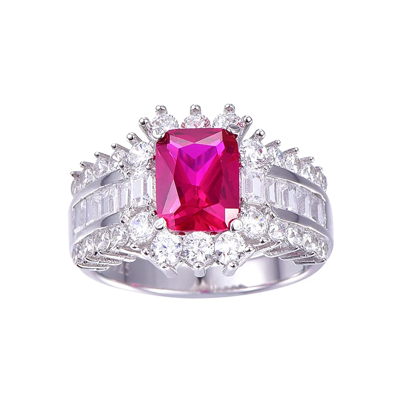 BONLAVIE 3.05ct рубиновое кольцо 925 Серебряные кольца 100% чистое Стерлинговое Серебро