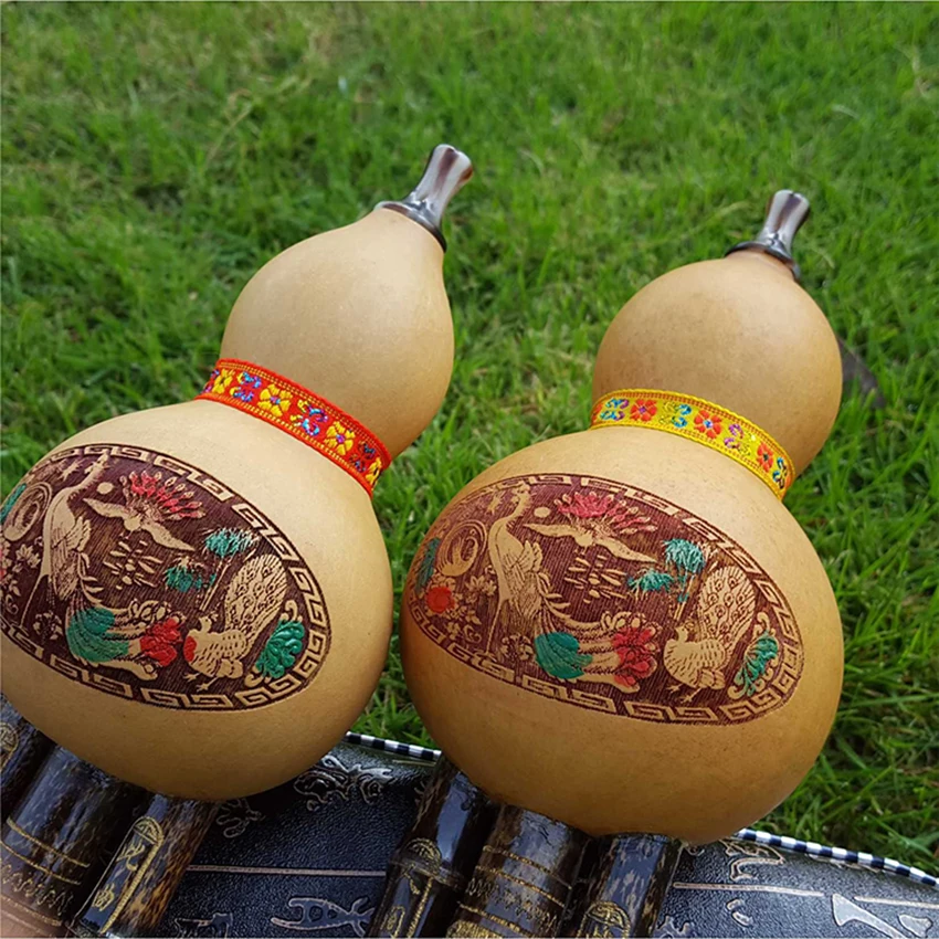 Натуральный Бамбук кукурбит Флейта Хулуси Китайская традиционная духовой