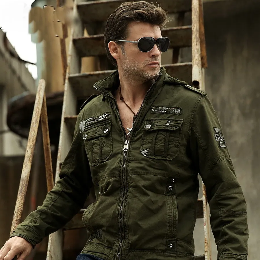 2015 New Fashion Winter Coat Men Jacket Military Army Thickening Casual Cotton Jackets Outdoors Sport Coats M-XXL | Мужская одежда