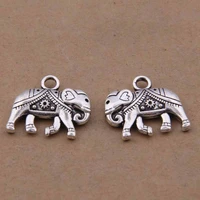 80pcs retro animal lucky elephant charm bracelets bangles fine diy jewelry making 1720mm