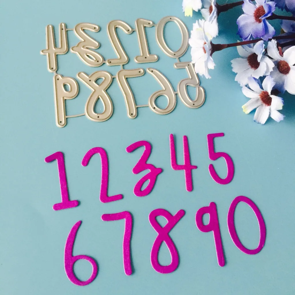 Imemo ручная запись номера металлические трафареты для пресс формы DIY Скрапбукинг