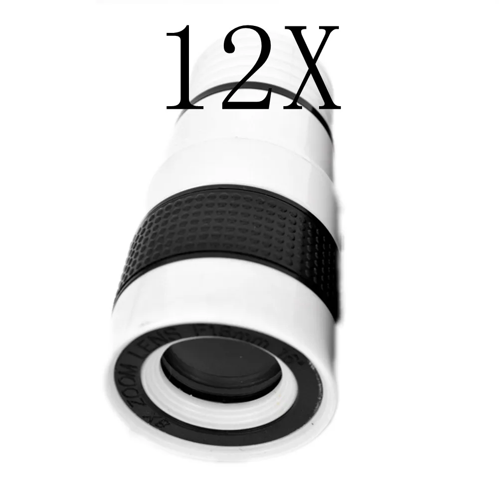 Красный Универсальный 8X 12XOptical телескопа телефона Камера объектив клипсы для мобильного телефона телескоп для iPhone6 для samsung для huawei Xiaomi - Цвет: Красный