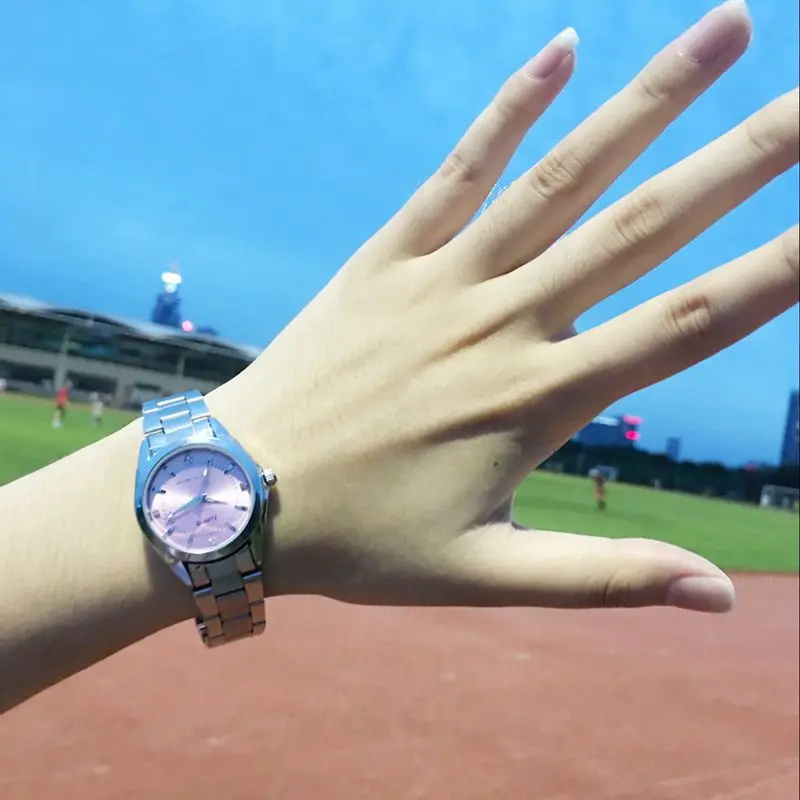 Бренд AMUDA модные наручные часы для женщин ремешок из нержавеющей стали ЖЕНСКИЕ