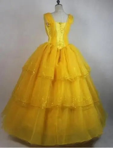 

Movie Beauty and the Beast Belle princess Dress Cosplay Costumes for Adult women female Halloween Party Canonicals fancy Costume