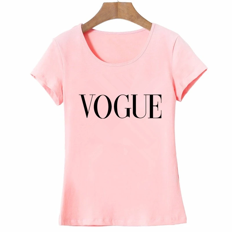 Футболка женская с надписью VOGUE летняя футболка в стиле панк Harajuku Tumblr Blusa Новое