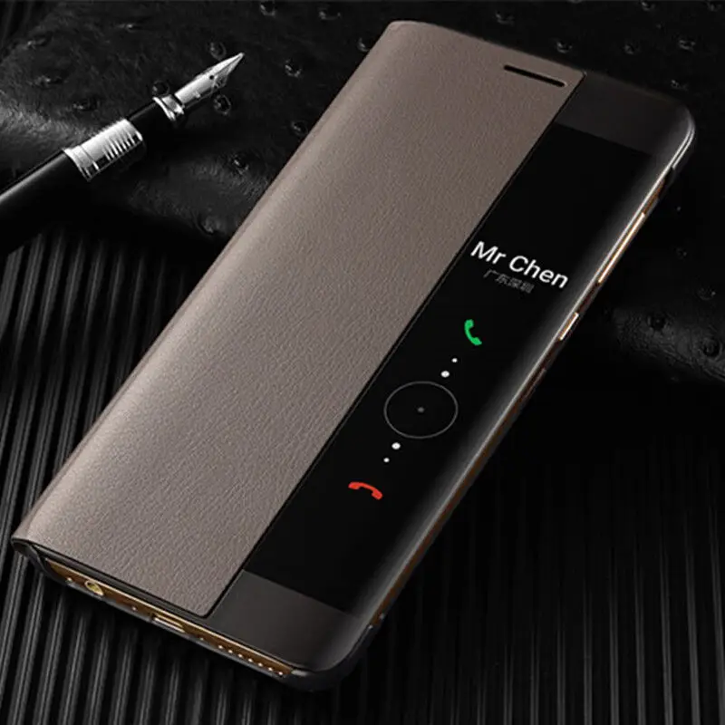 S GUARD оригинальные чехлы для смартфонов флип кейс кожаный чехол с окошком ответа