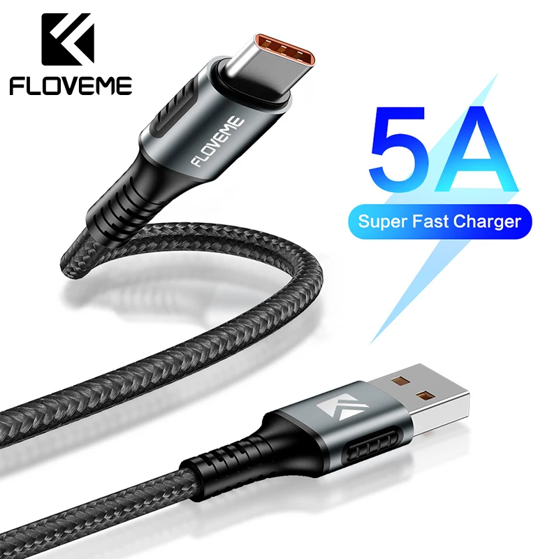 FLOVEME 5A usb type-C кабель для huawei mate 20 P20 Lite USBC быстрое зарядное устройство USB-C type-C кабель для samsung S10 S10e
