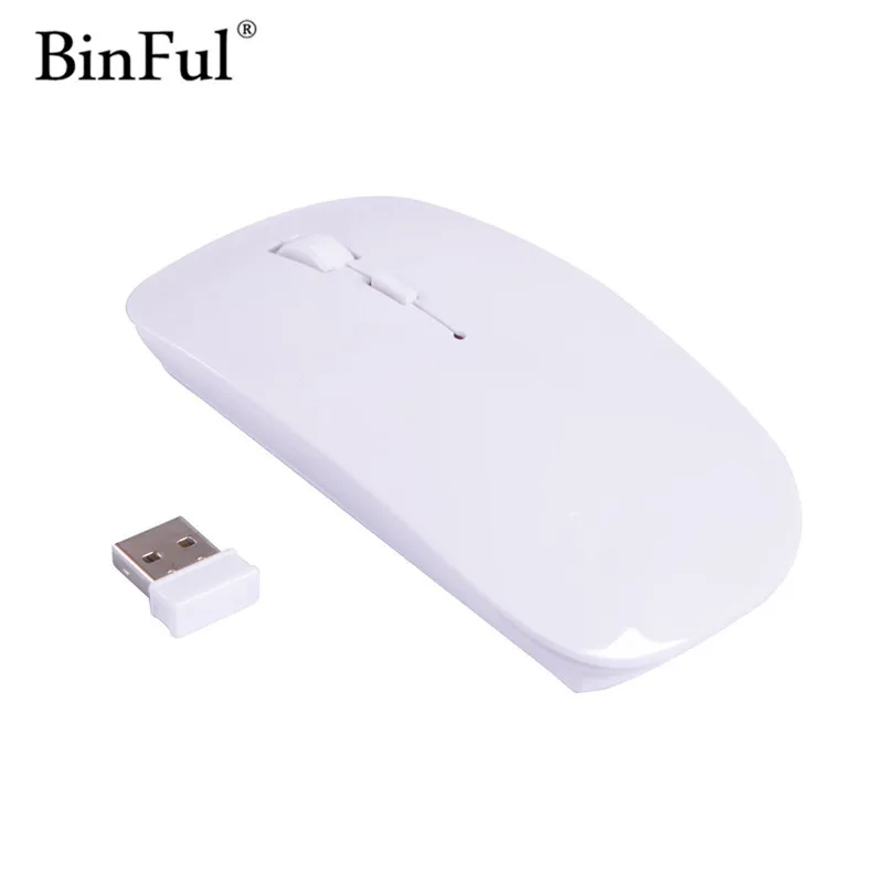 BinFul качественная рекламная Беспроводная USB оптическая мышь 2 4 ГГц геймерская для