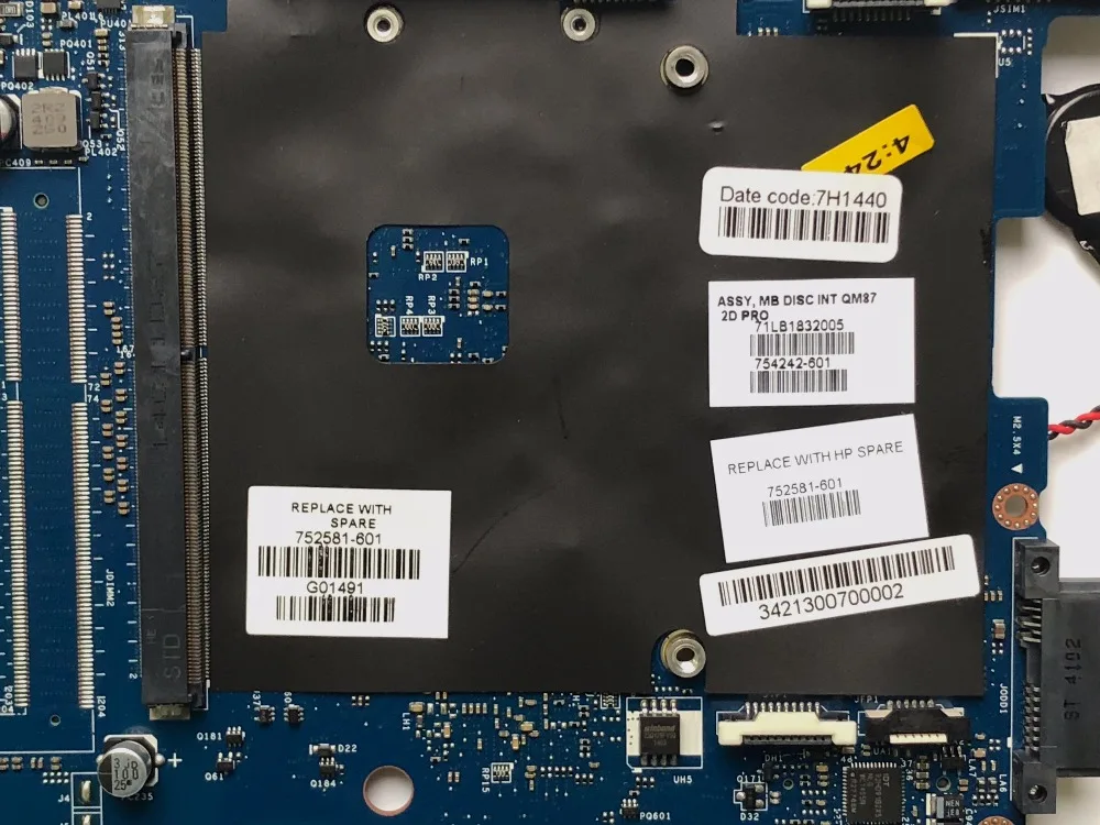 Стильная материнская плата для ноутбука HP Zbook 17 G1 PN 752581-601 VBK10 LA-9371P Socket rPGA947 Chipset QM87