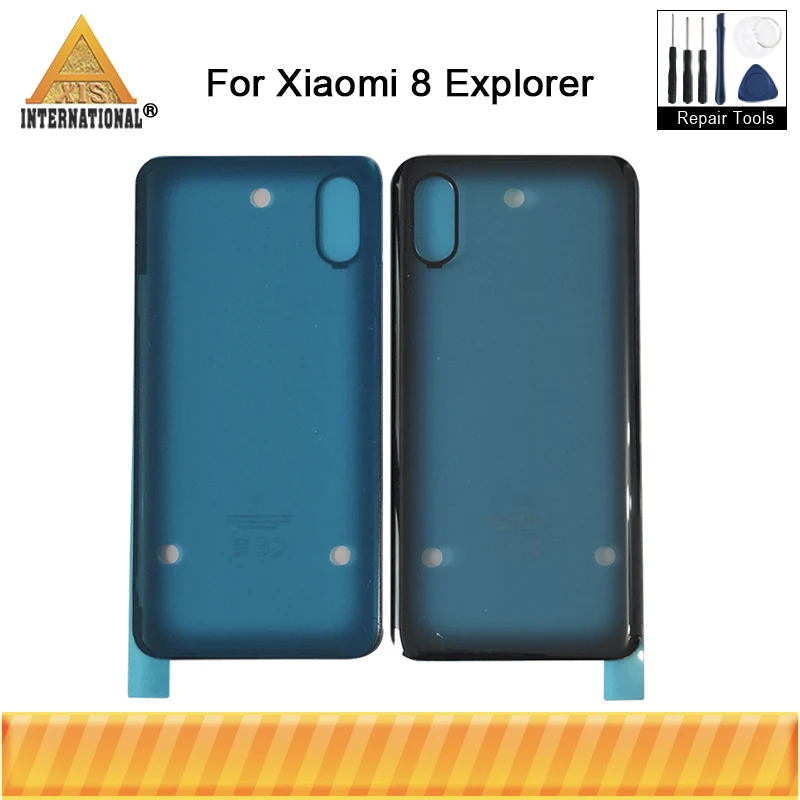 Axisinternational для 6,2" Xiaomi 8 Explorer MI8 Explorer Mi8 Explorer стеклянная задняя крышка для батареи чехол Корпус задней двери