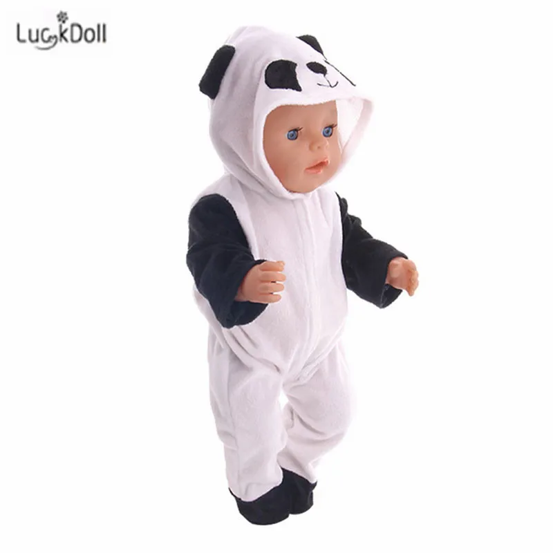 Повседневная Милая Пижама LUCKDOLL в виде панды подходит для 18-дюймовых американских