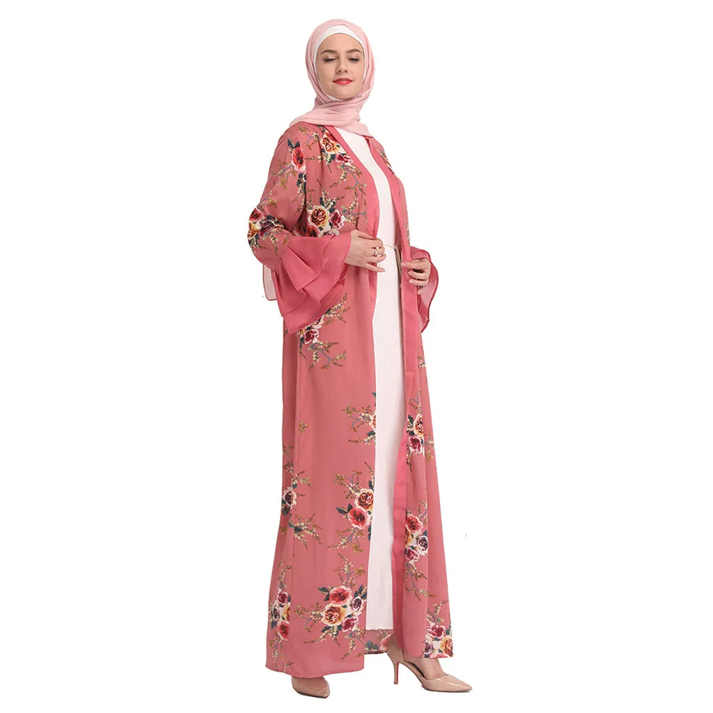

Muslim Summer Hot Rrilling Lace Fashion Black Lace Embroidered Loose Robes high quality a0318