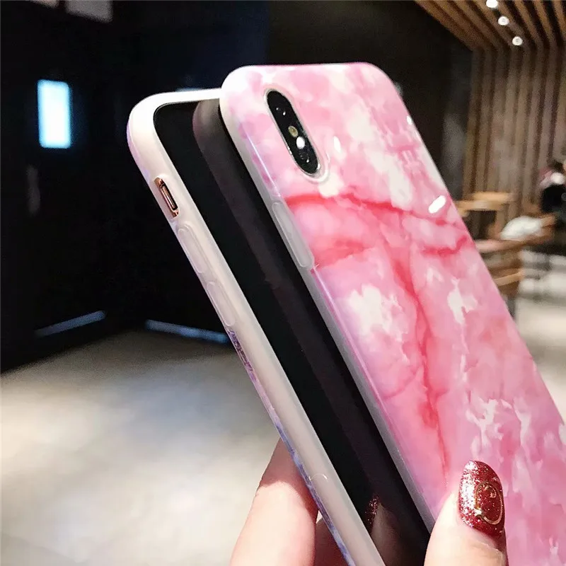 Винтажный мраморный чехол для телефона для iPhone 7, чехол s, силиконовый цветной чехол для iPhone X, XR, XS, Max, 6, 6s, 7, 8 Plus, художественный мягкий чехол из ТПУ с рисунком