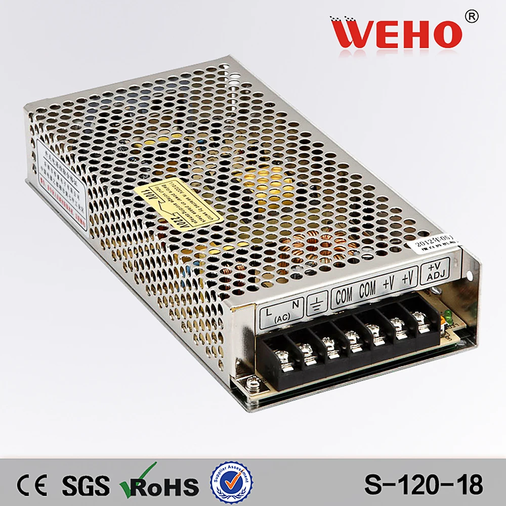 

(S-120-5/15/18/28)CE RoHs Approved 120w 5v 15v 18v 28v Single Output Led Switching Power Supply
