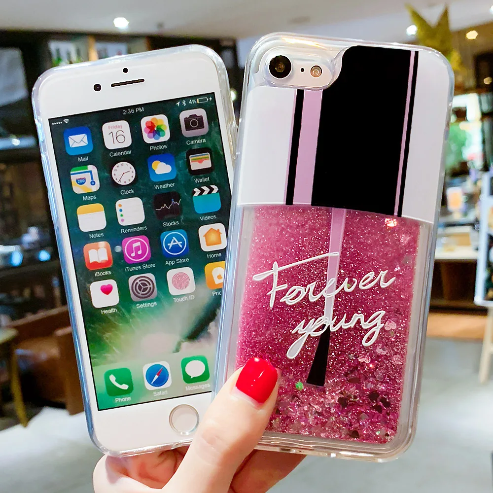 Чехол для iPhone 7 Plus 6 6s 8X5 5S SE XR XS MAX жидкость зыбучие пески мягкий чехол телефона ТПУ