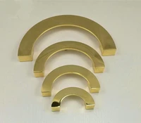 2 5 3 75 5 polished gold door handles semicircle dresser pull drawer pulls handle knobs drop ring kitchen cabinet 64 96128