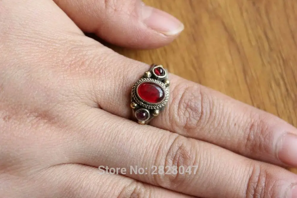 RG295 тибетские 3 цвета, медные инкрустированные цветные кольца для женщин, кольца ручной работы из непальского оникса, регулируемые кольца с открытой спиной