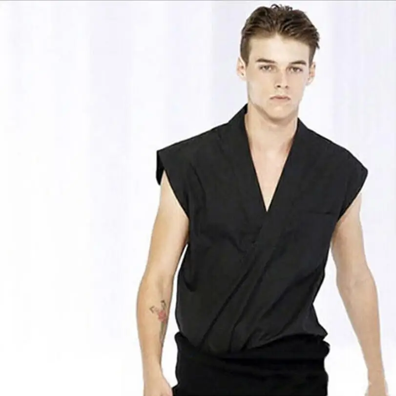 

Free Shipping The New Men 's Loose Fashion Casual Personality Sleeveless Vest Stage Performance Clothing / S-3xl