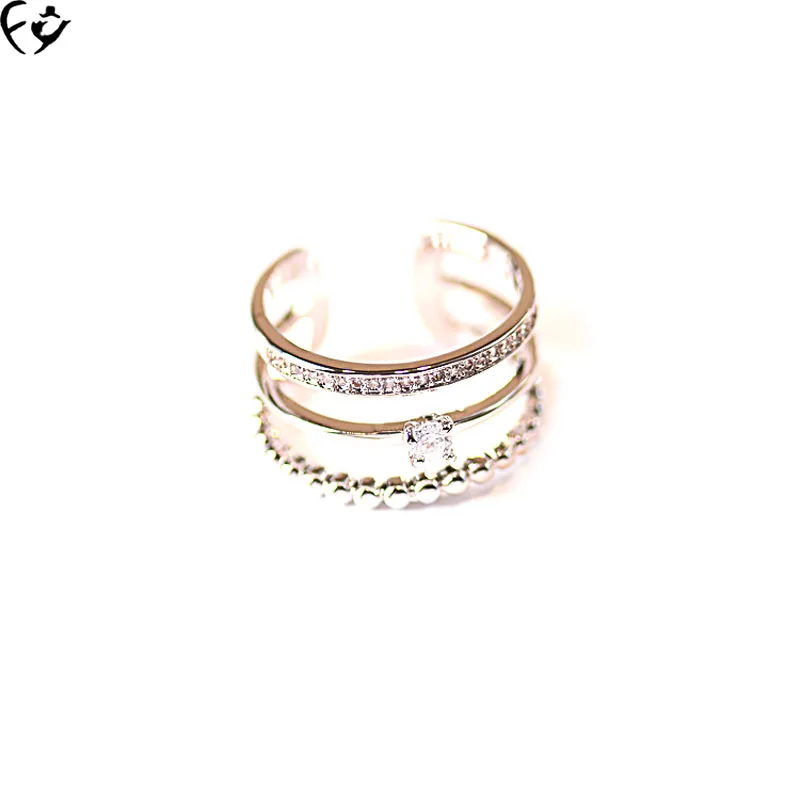 Европейские и американские модные Универсальные открытого типа двойное кольцо