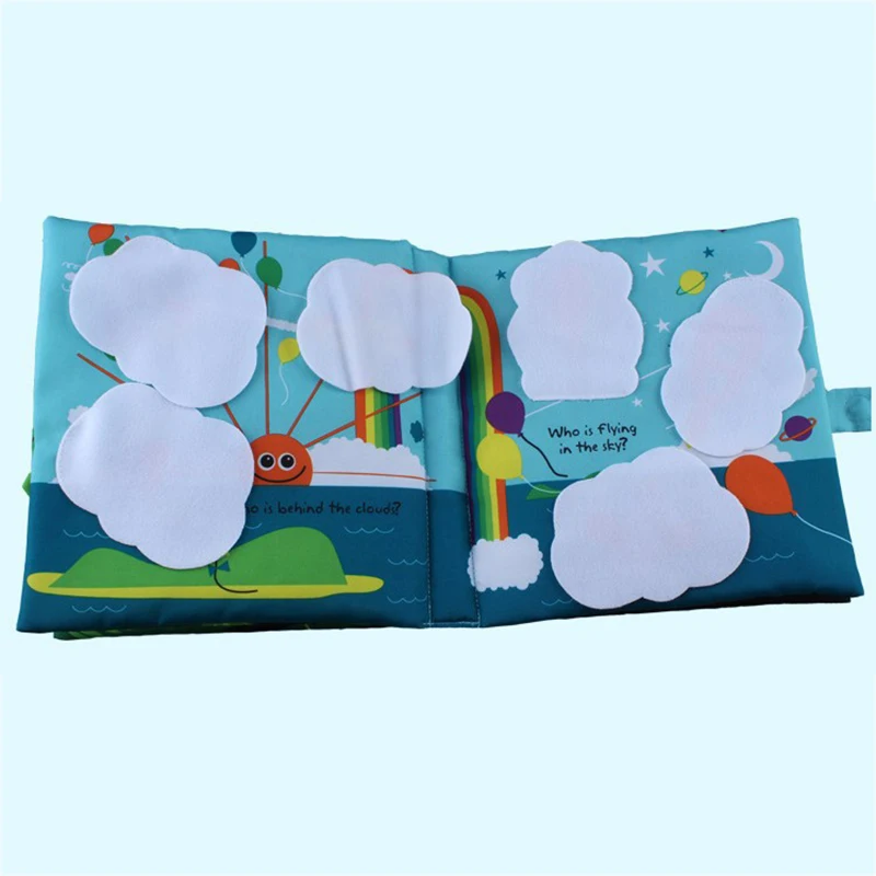 Мягкая тканевая книга для детей Обучающие игрушки тканевый шар животные