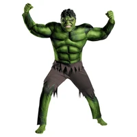ainiel adult super hero muscle hulk cosplay costume jumpsuit superhero cosplay bodysuit halloween and party clothes for man