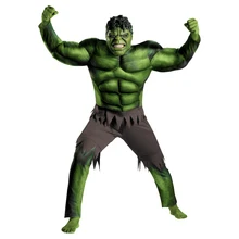 Ainiel Adult Super Hero Muscle Hulk Cosplay Costume Jumpsuit  Superhero Cosplay Bodysuit Halloween and Party Clothes For Man