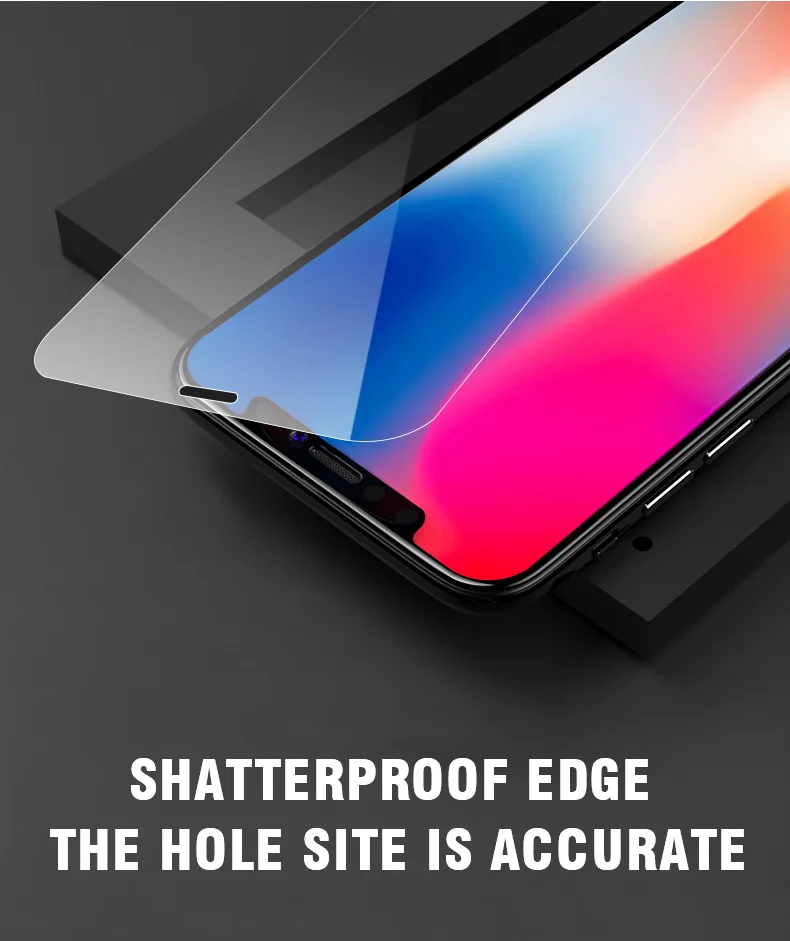 IIOZO, закаленное стекло для iphone X, ультратонкое, 0,2 мм, 9 H, HD, не оставляет отпечатков пальцев, 2.5D, закаленное защитное стекло для экрана iphone X, пленка