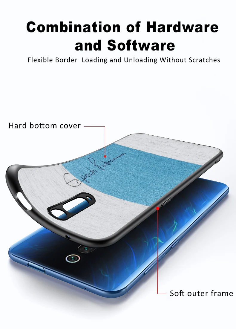 Для Xiaomi mi 9 T чехол защитная задняя крышка MOFi mi 9 T Pro хлопковая ткань цветной синий розовый 9 T противоударный чехол s