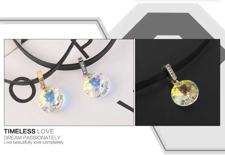 Labekaka колье с кожаной веревкой, украшенное кристаллами Swarovski, уникальные вечерние ювелирные изделия с цепочкой для коктейлей