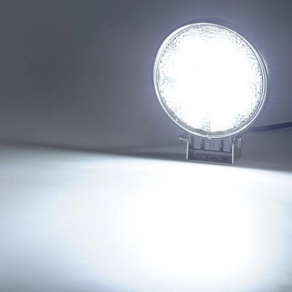 Круглый светодиодный рабочий светильник 2 шт. 27 Вт IP 67 12 В 24 точечный луч для 4x4