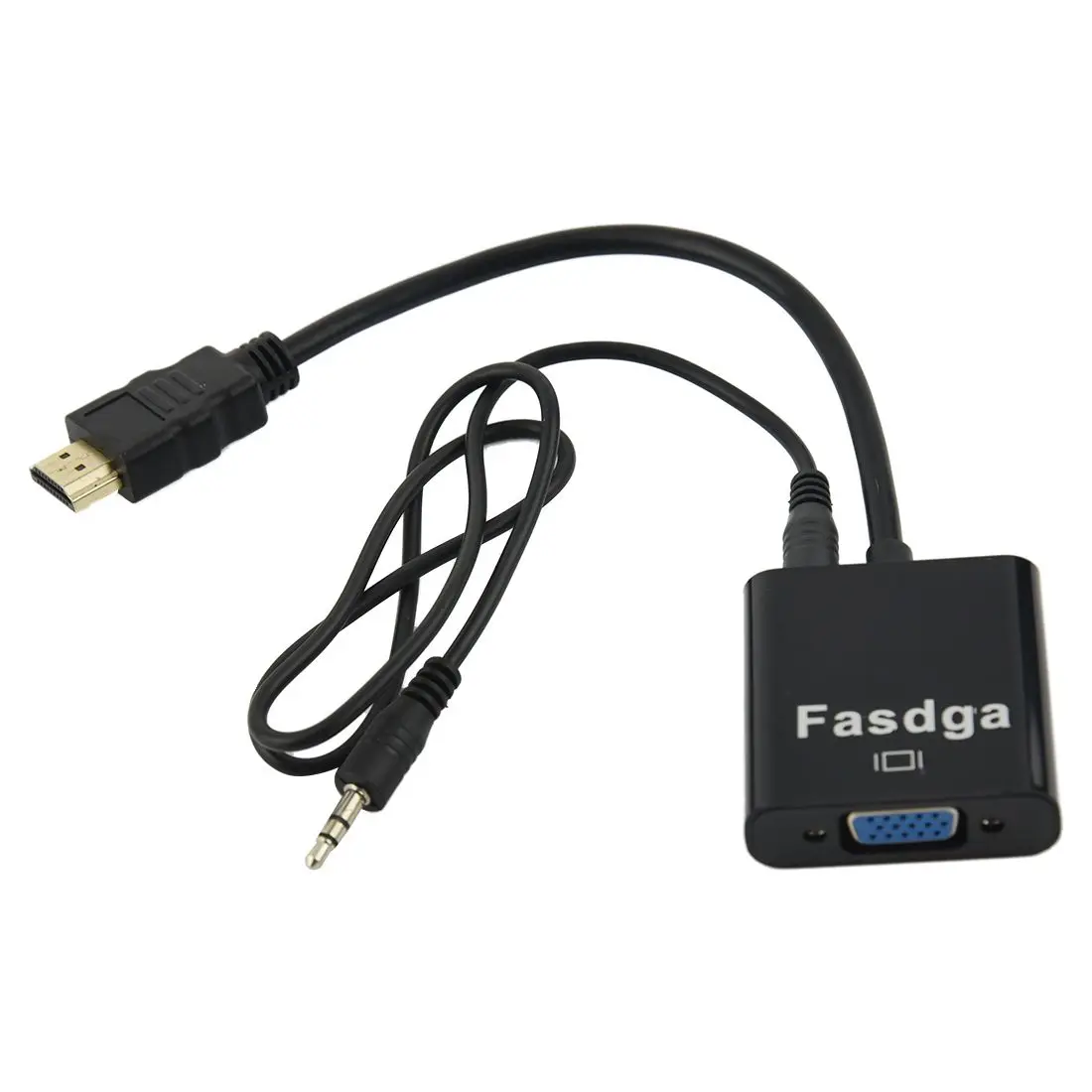 hot-Fasdga HDMI to VGA converter adapter + 3.5 mm audio jack full HD 1080P black | Компьютеры и офис
