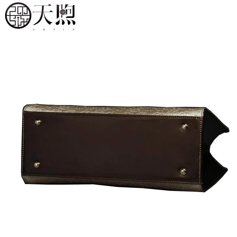 Pmsix2017 оригинальный тисненый Национальный Ветер леди Мама сумка Модная