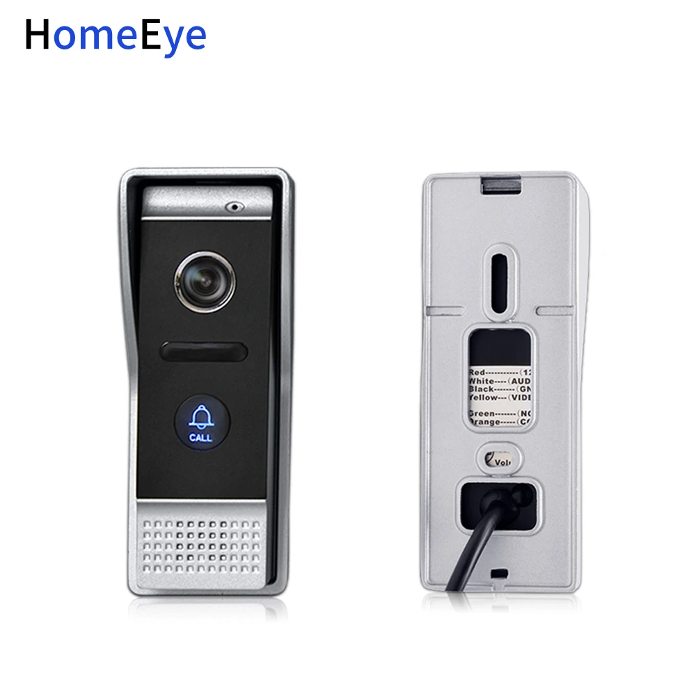 Homeeye 1200TVL 4 Проводной видео-телефон двери дверной звонок Водонепроницаемый широкий угол обзора широкоугольный объектив с фокусным расстоянием со встроенным Камера