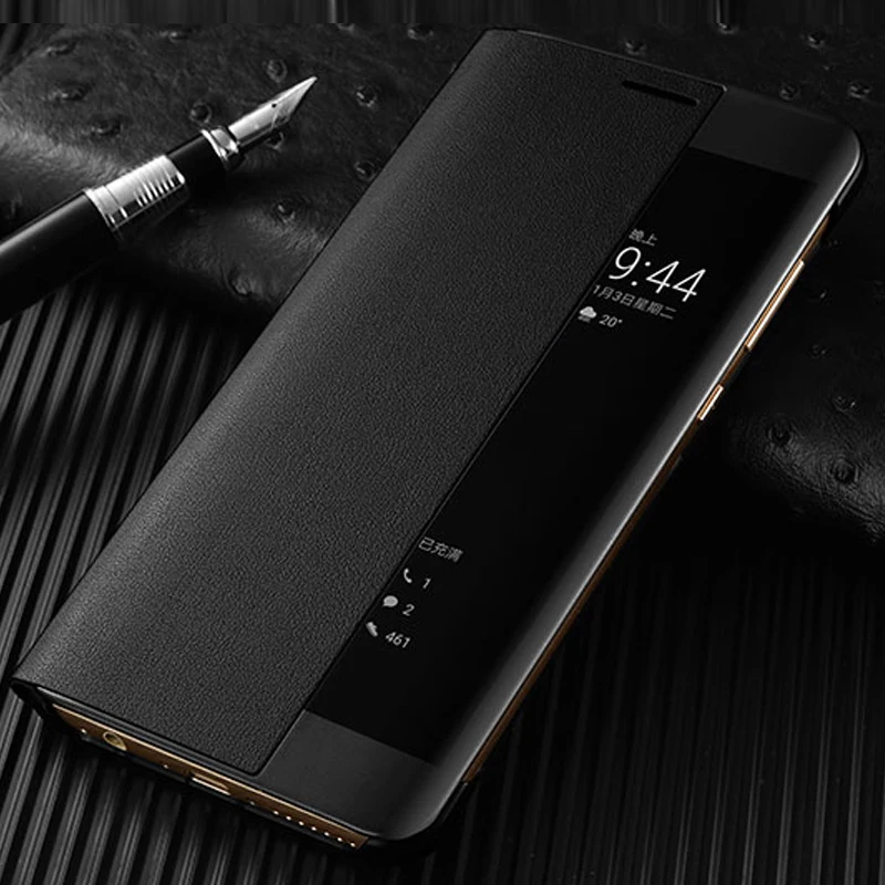 S GUARD оригинальные чехлы для смартфонов флип кейс кожаный чехол с окошком ответа