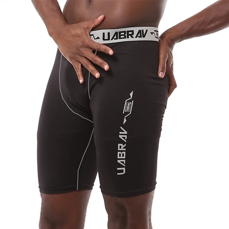 Quick Dry Compression Shorts Men Sports Leggings Fitness Tights Running Bodybuilding Gym Sweatpants Training Short Pants Jogger | Спорт и