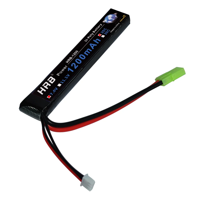 HRB RC Lipo Батарея 2 S 7 4 В 1200 мАч 25C 50C для мини Тамия страйкбол BB пистолет Акку