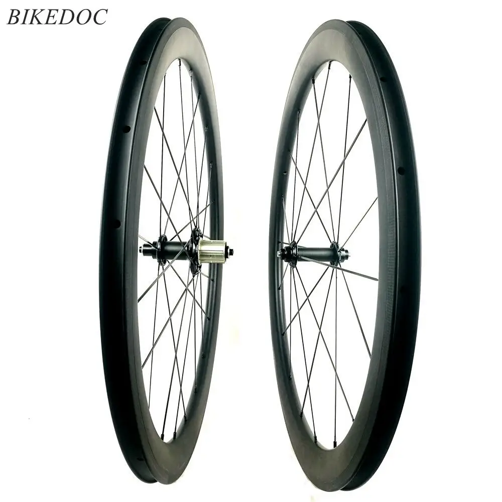 BIKEDOC 700CFull карбоновое колесо 50 мм прямой Тяговый Powerway R51 Hub дорожные велосипедные