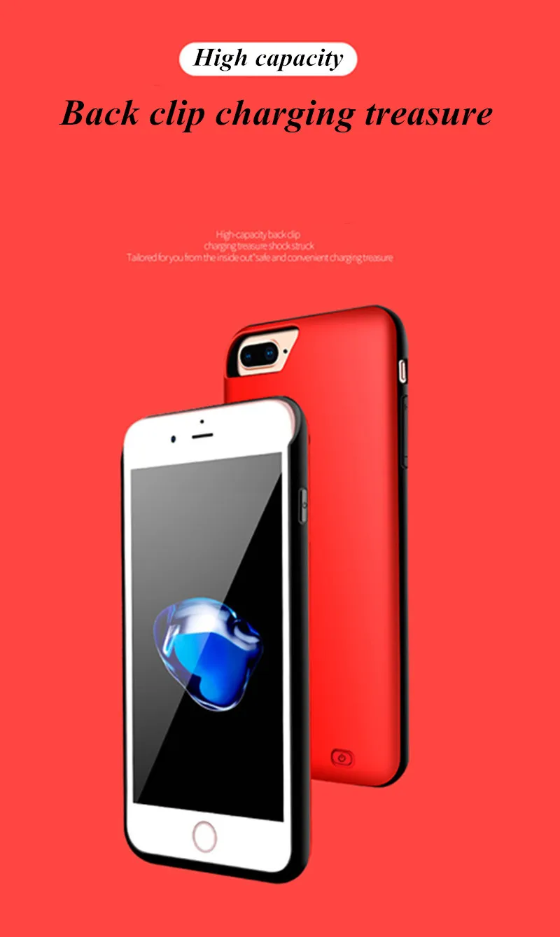 4000/5000 мАч для iPhone 8/7/6s/6plus, Расширенный чехол для аккумулятора телефона для iPhone X/8/7/6s/6, портативный внешний аккумулятор, чехол для зарядного устройства