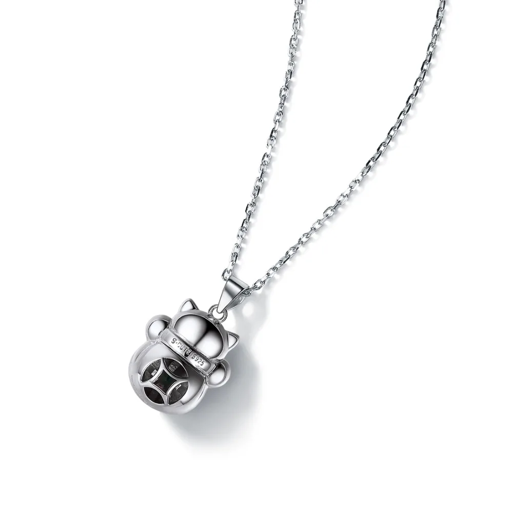 SILVERCUTE Lucky Cat Подвеска 925 стерлингового серебра ювелирные украшения