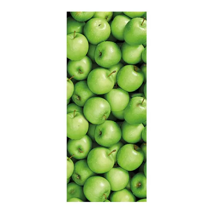 3D diy Наклейка на стену с зеленым яблоком самоклеящаяся наклейка холодильник