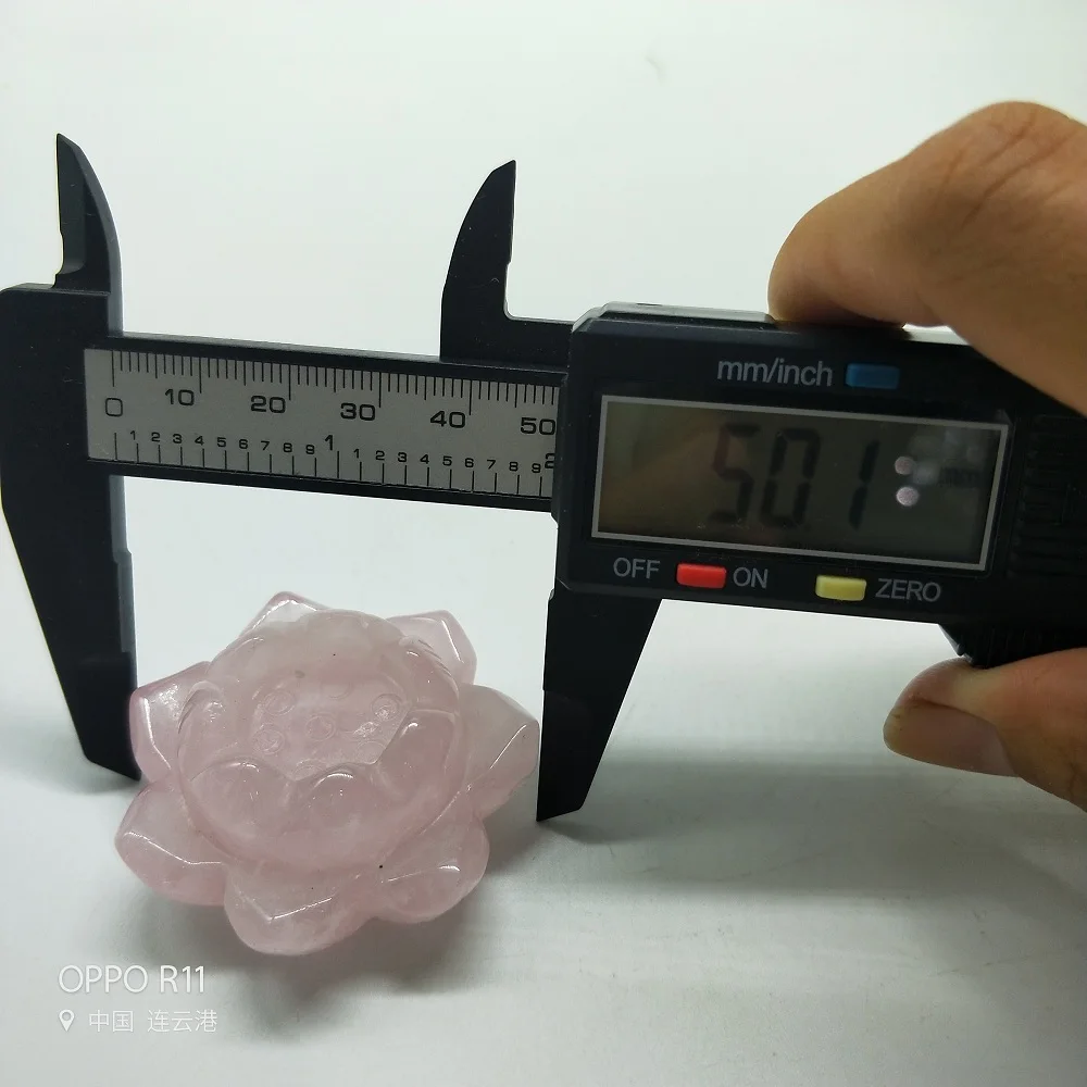Natural Carved Rose Quartz Gemstone Lotus Flower tiger-ite Obsidian Can also do Crystal Ball Stand | Дом и сад