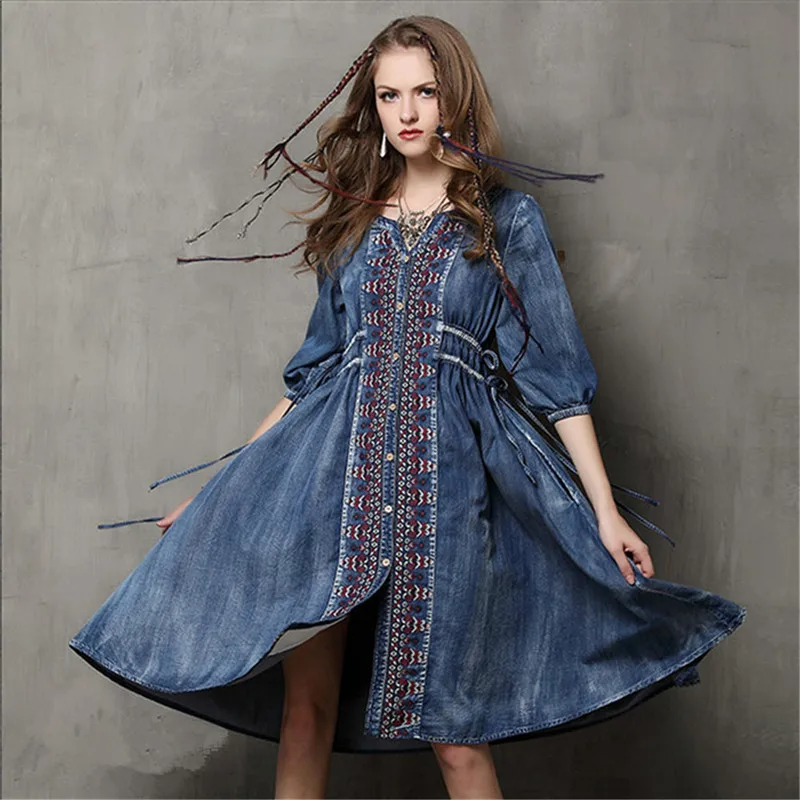 Винтажное Хлопковое платье с треугольным вырезом на лето и осень универсальные