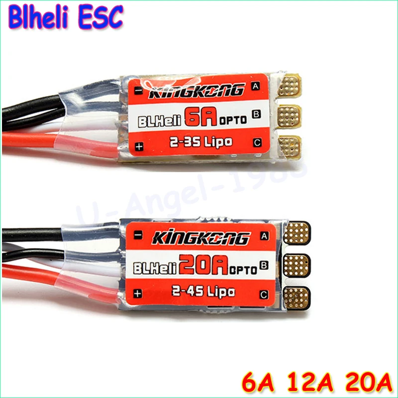 4 шт./лот KINGKONG программа BLHeli 6A 12A 20A бесщеточная высокая скорость ESC с OneShot125 для QAV250