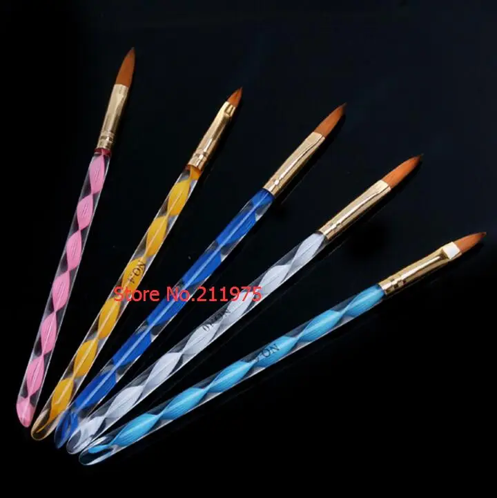 5 шт. размеров высокое качество акриловая жидкость для дизайна ногтей кисть ручки