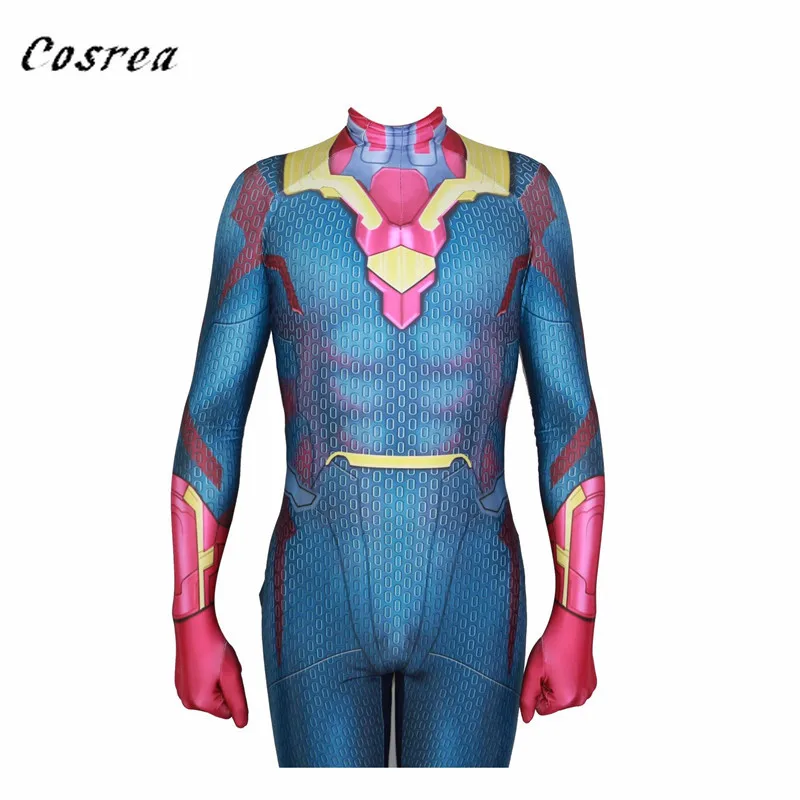 Костюм для косплея с изображением зрения из фильма искусственное боди плащи