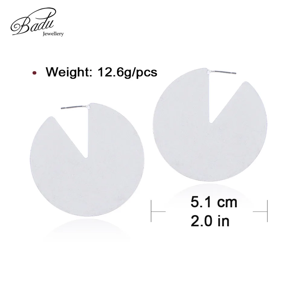 Женские серьги гвоздики в стиле панк Badu золотистые треугольные Преувеличенные