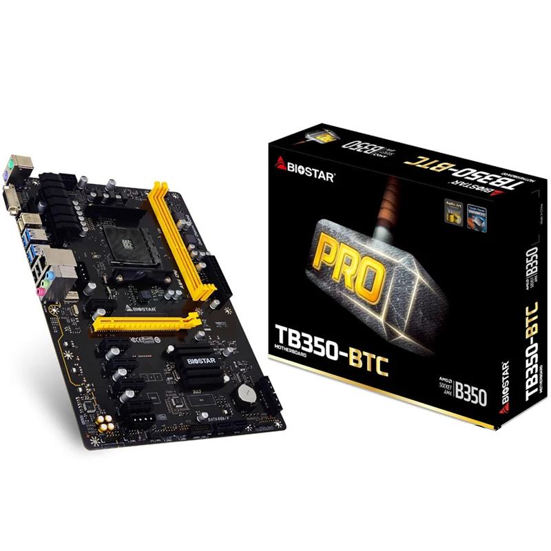 6PCIE для Biostar TB350-BTC TB350BTC DDR4 AM4 Шахтерская плата